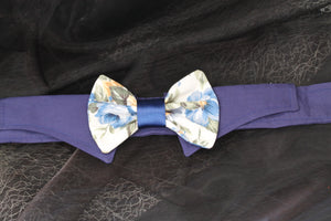 Blue Anemone - Dog Shirt Collar and Bow Tie