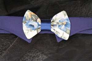 Blue Anemone - Dog Shirt Collar and Bow Tie